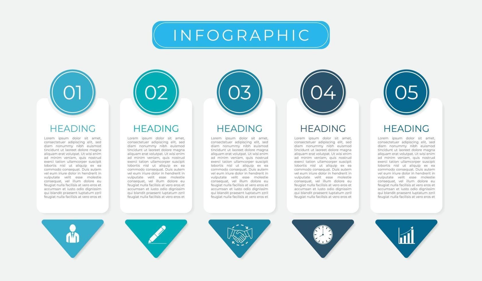 infografía moderna de iconos de plan de negocios vector