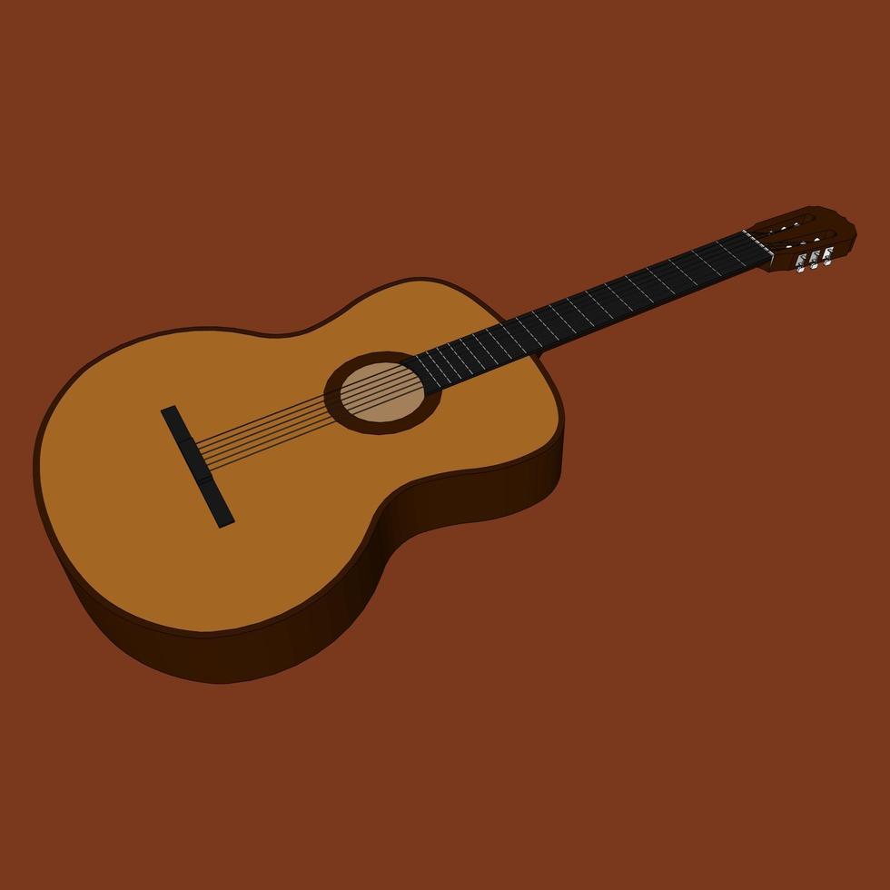 ilustración de una guitarra vector