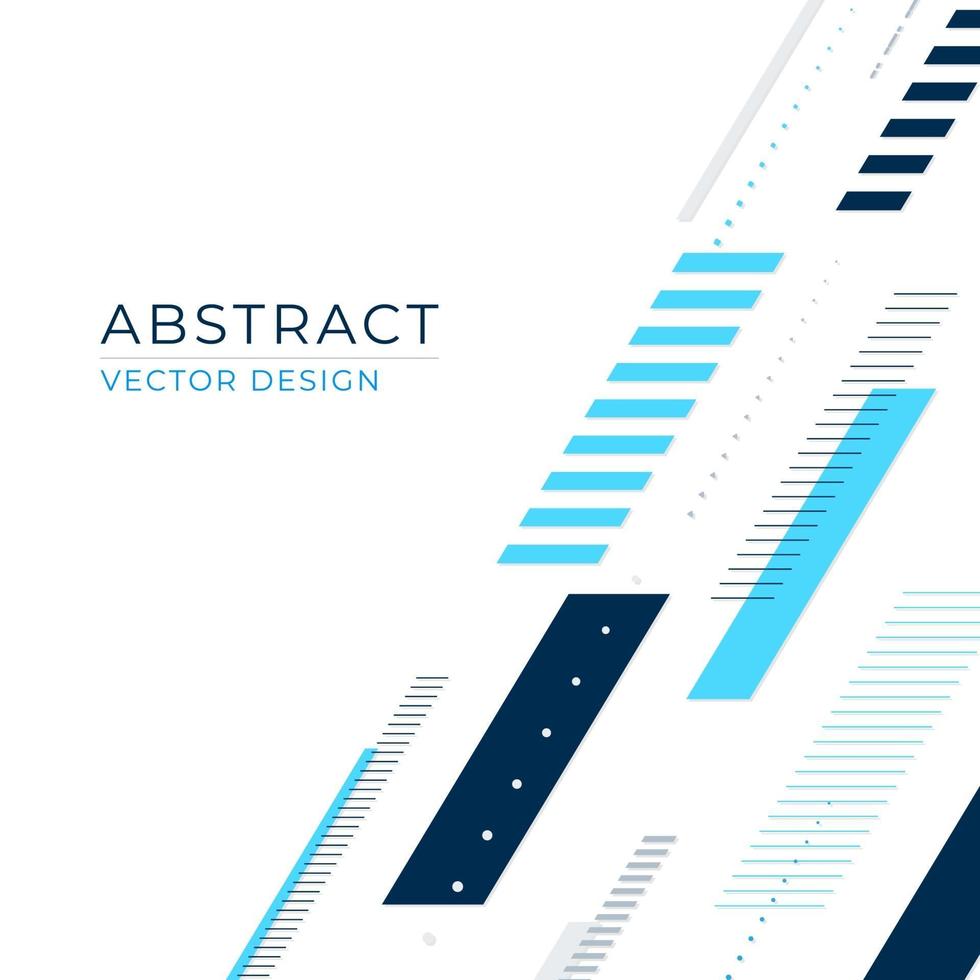 Abstract banner with dashed lines and shapes in a diagonal composition vector