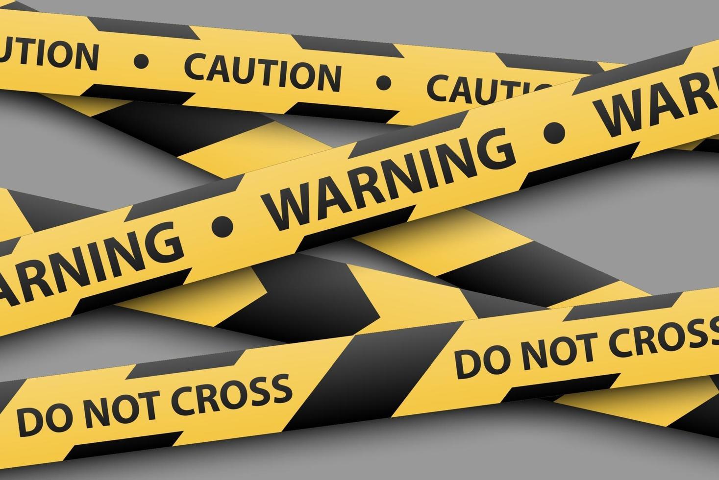 Warning sign, yellow and black stripe tapes, vector illustration