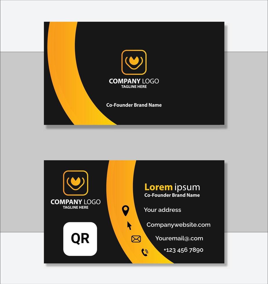 Clean professional business card template vector