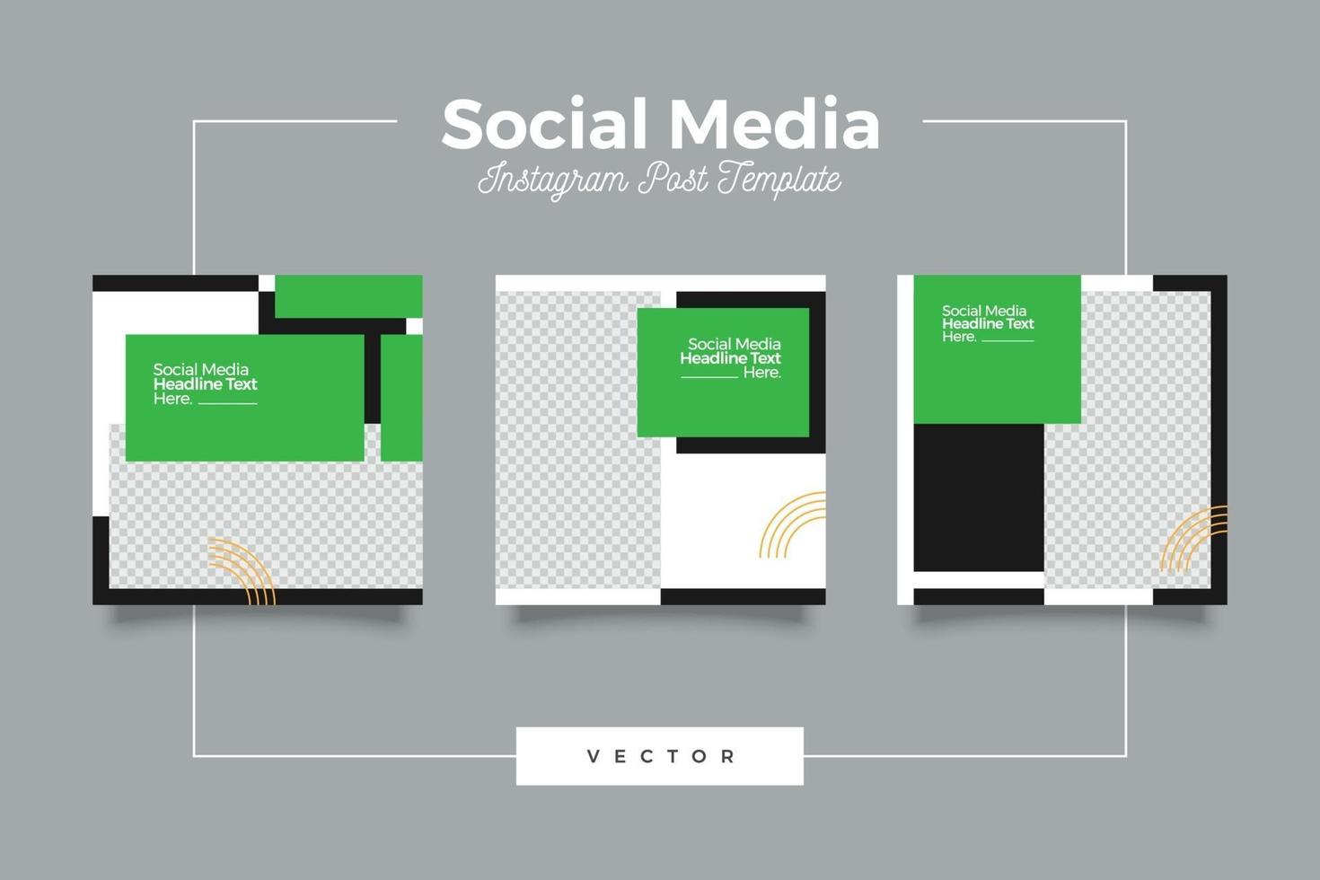 conjunto de banner de plantilla de redes sociales modernas duotono vector