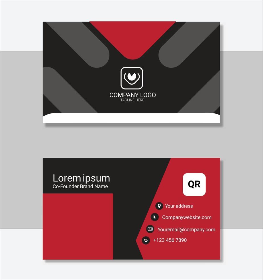 Clean professional business card template vector