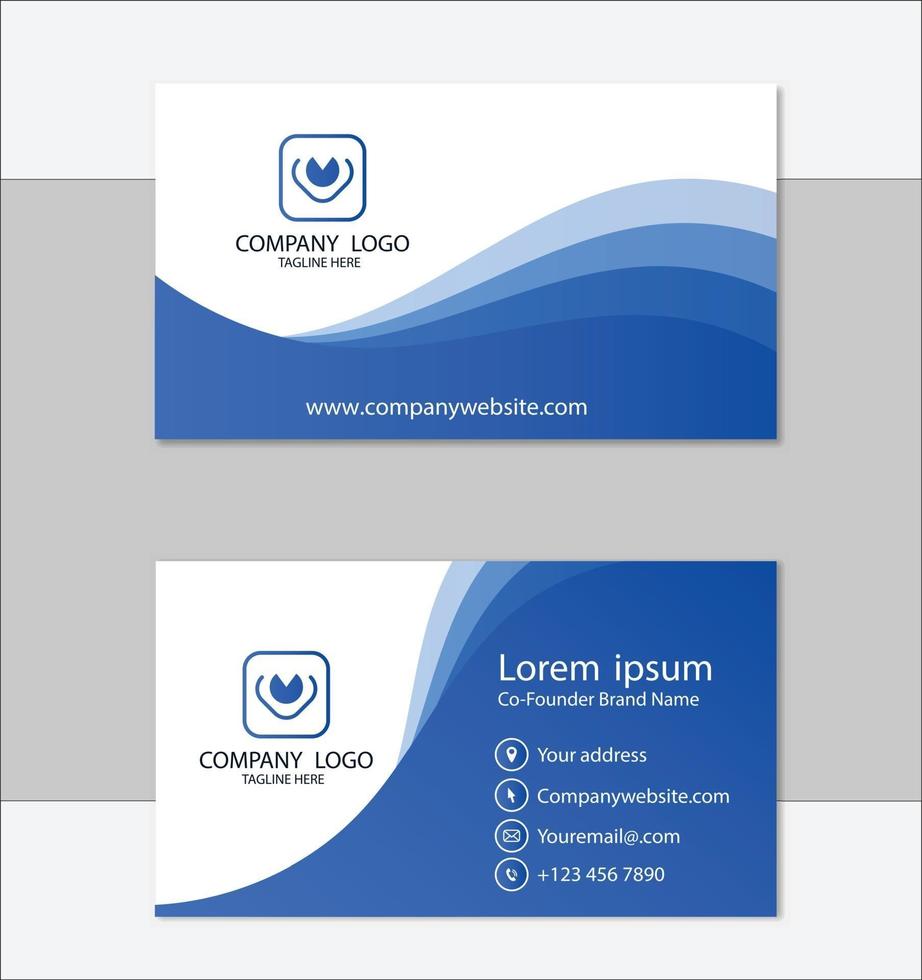 Clean professional business card template vector