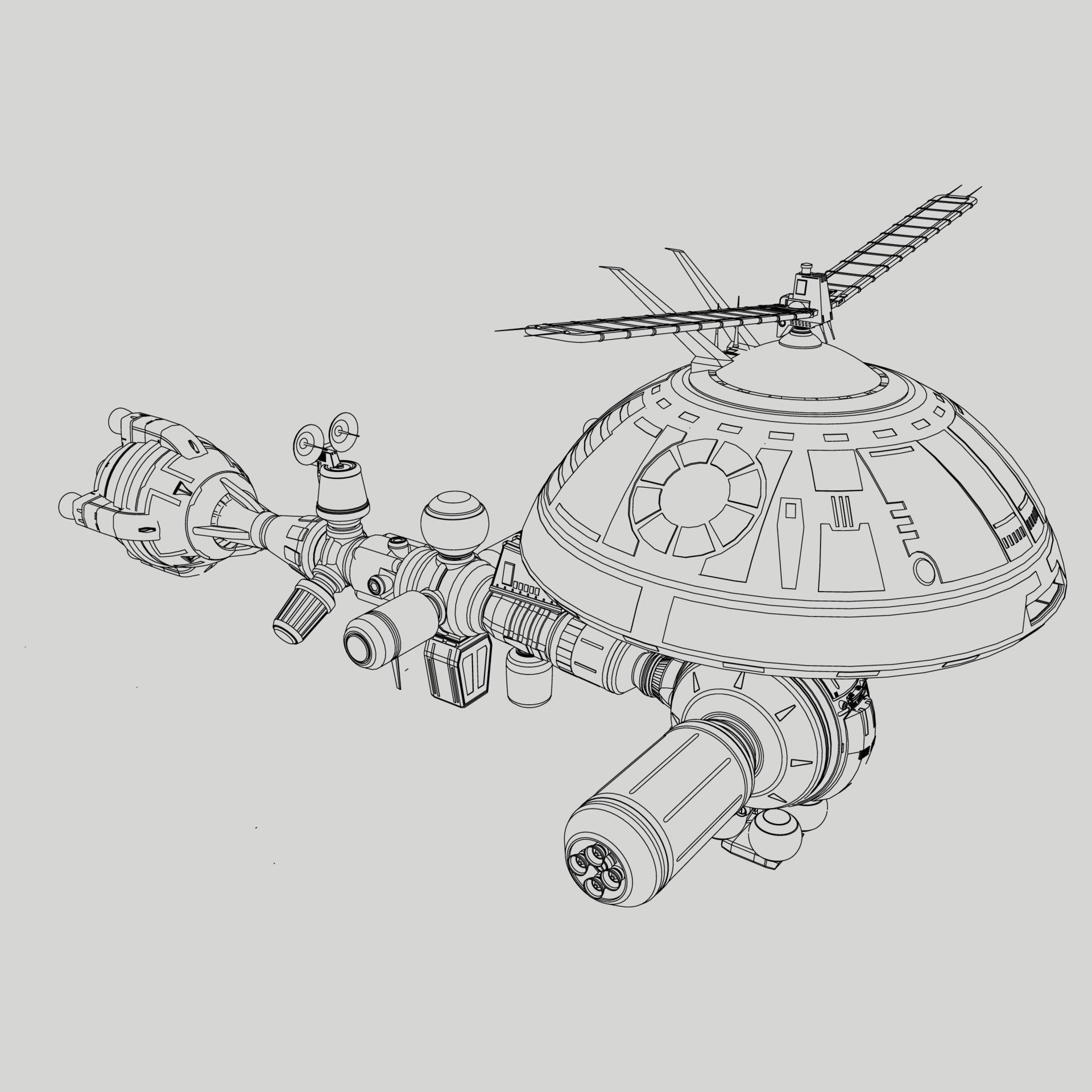 lineart from the spaceship 2065192 Vector Art at Vecteezy