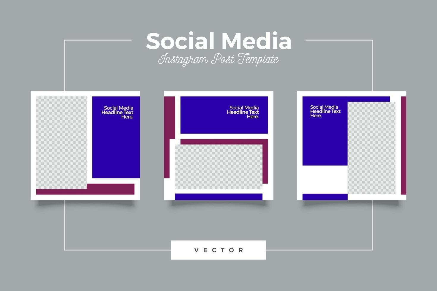 Business social media post banner bundle vector