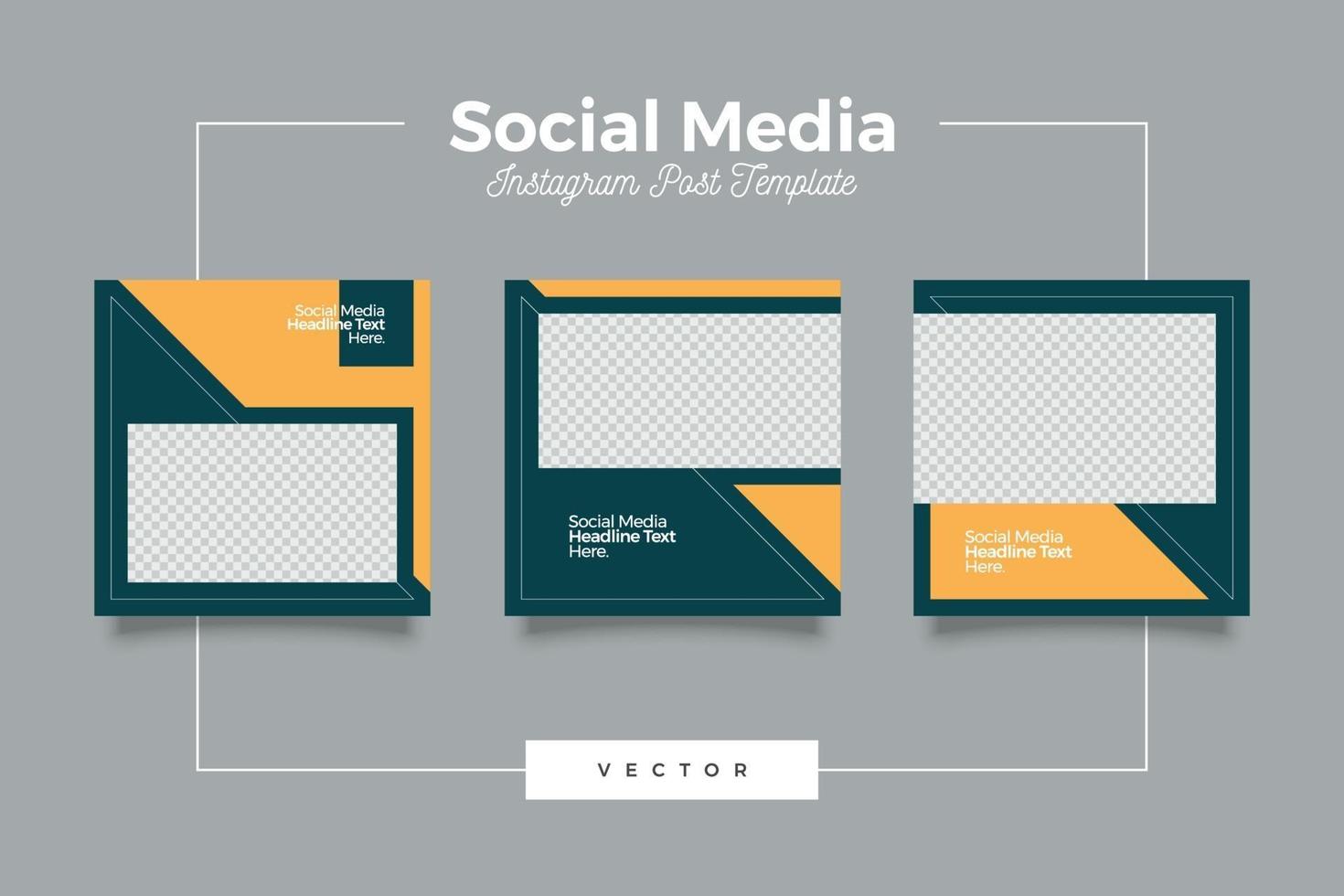 Modern and simple social media post template bundle vector