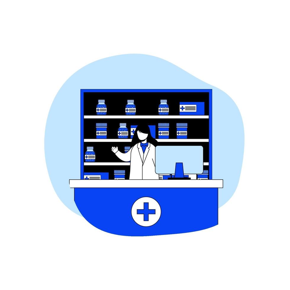 Healthcare and pharmacy icon concept vector