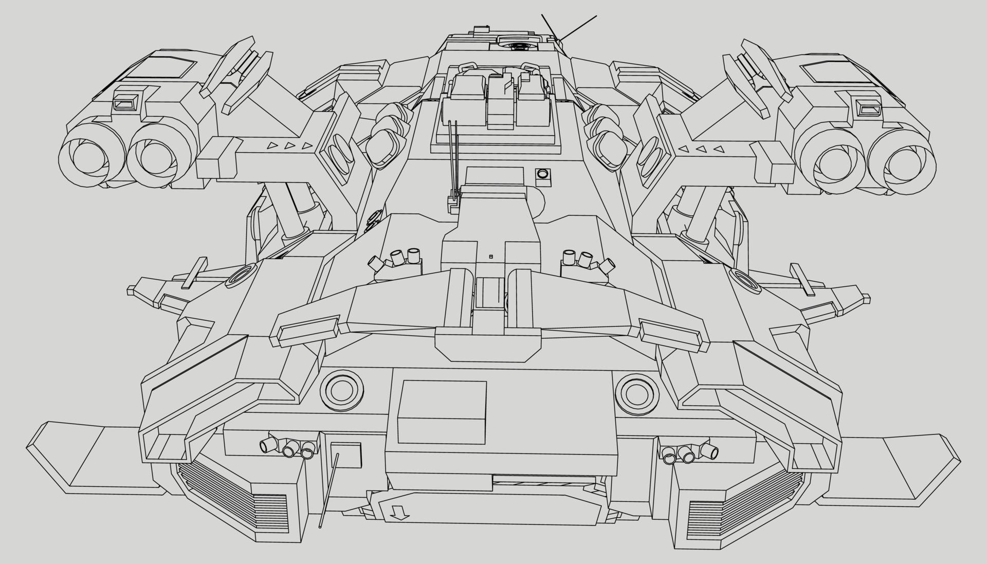 lineart from the spaceship - Download Free Vectors, Clipart Graphics