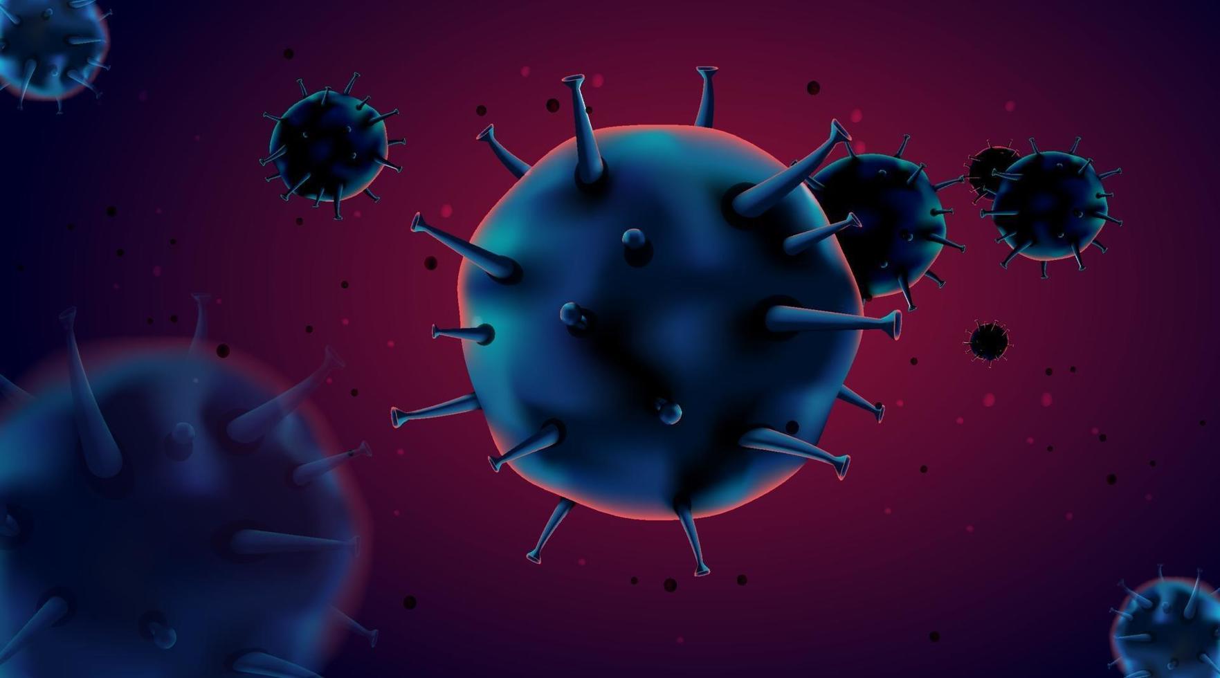 concepto de coronavirus para el brote de gripe asiática y la influenza por coronavirus, casos de gripe peligrosa pandemia vector