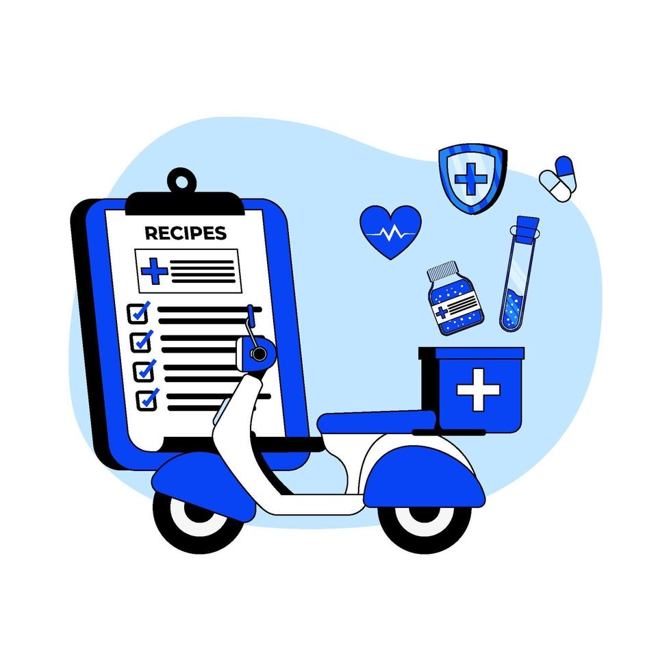 medicine delivery icon concept vector