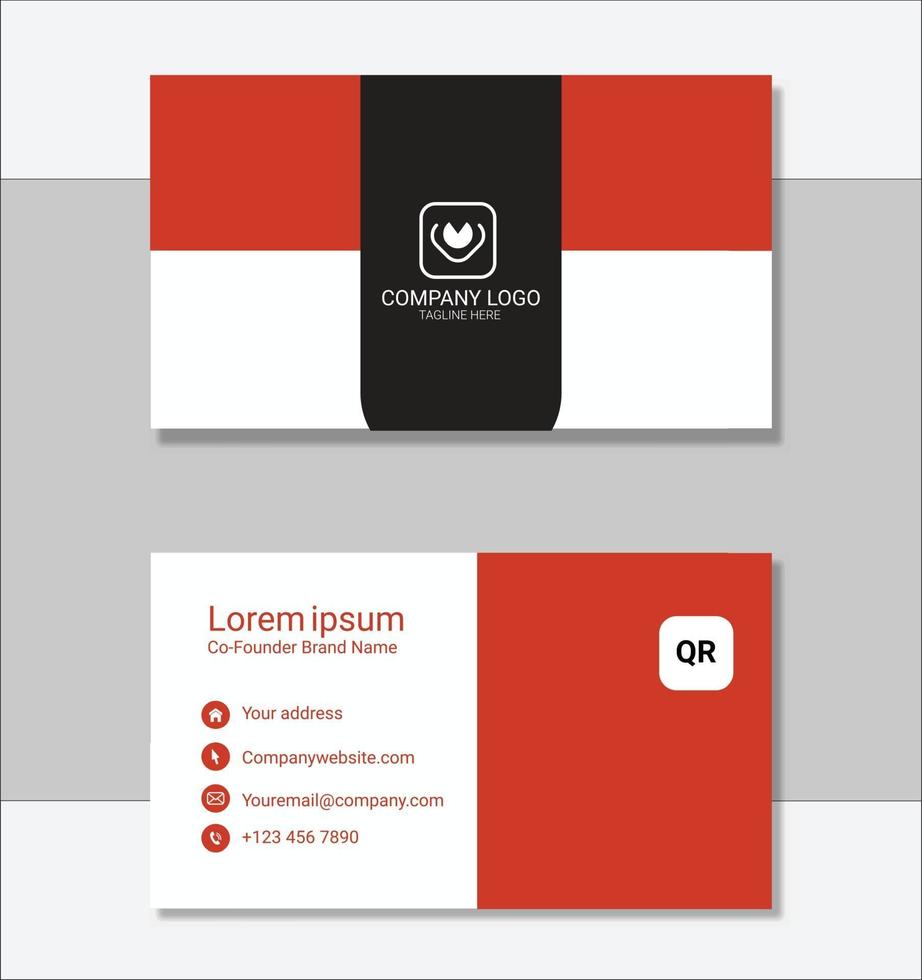 Clean professional business card template vector