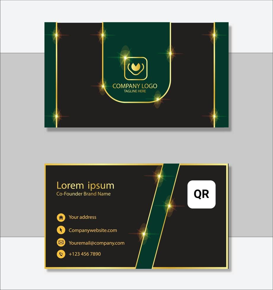 Clean style modern business card template vector