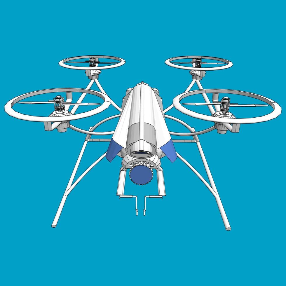 Ilustración de un dron vector