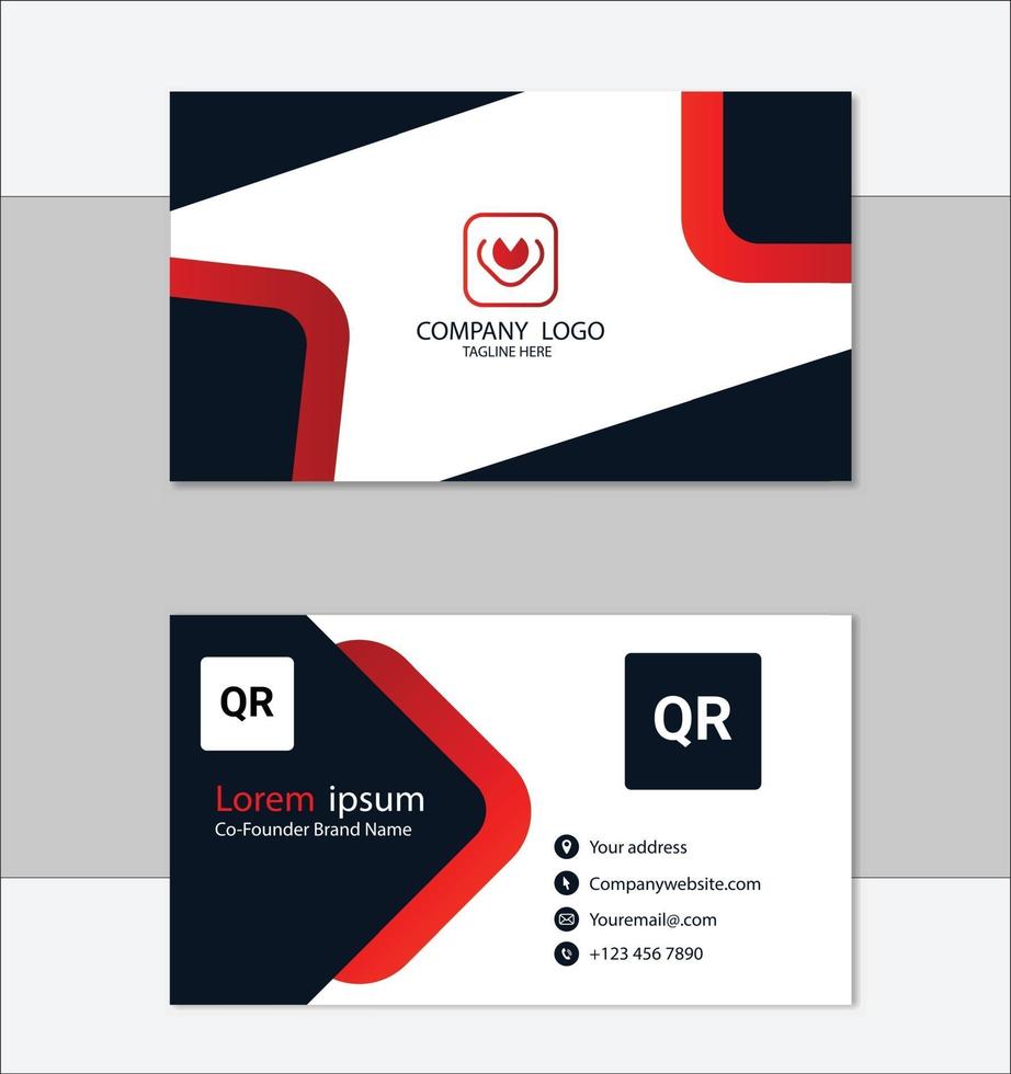 Clean professional business card template vector