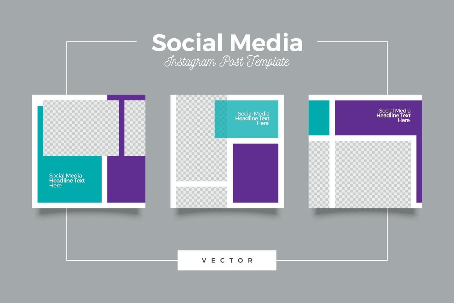 Medical social media post template vector