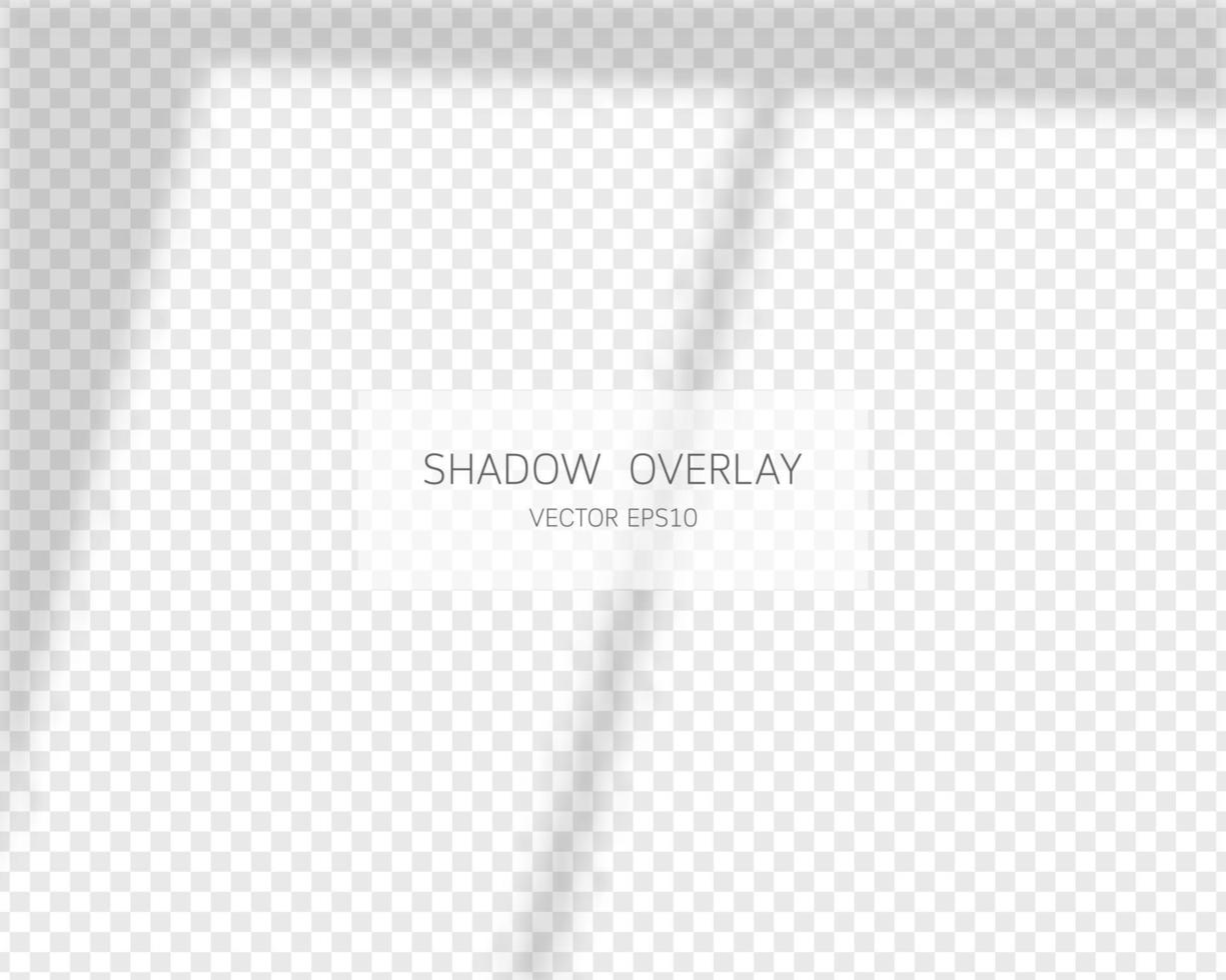 Shadow overlay effect. Natural shadows from window isolated. Vector illustration.