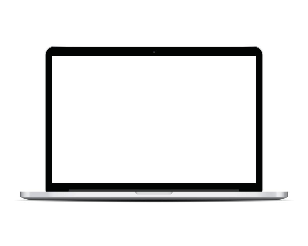 Modern laptop computer. Computer notebook mockup vector. Mockup vector isolated. Template design. Realistic vector illustration.