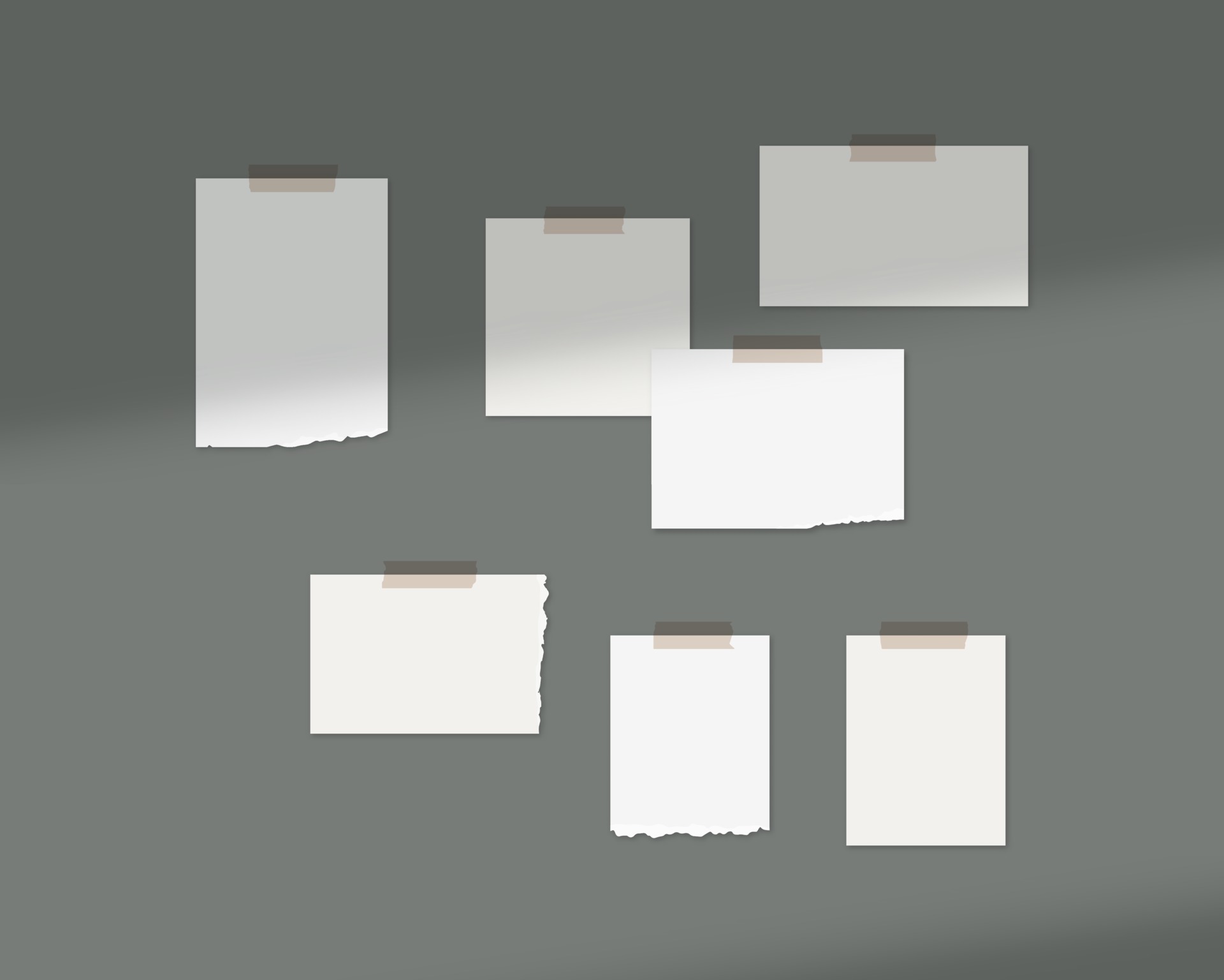 Empty sheets. Рваная бумага мокап. empty template.