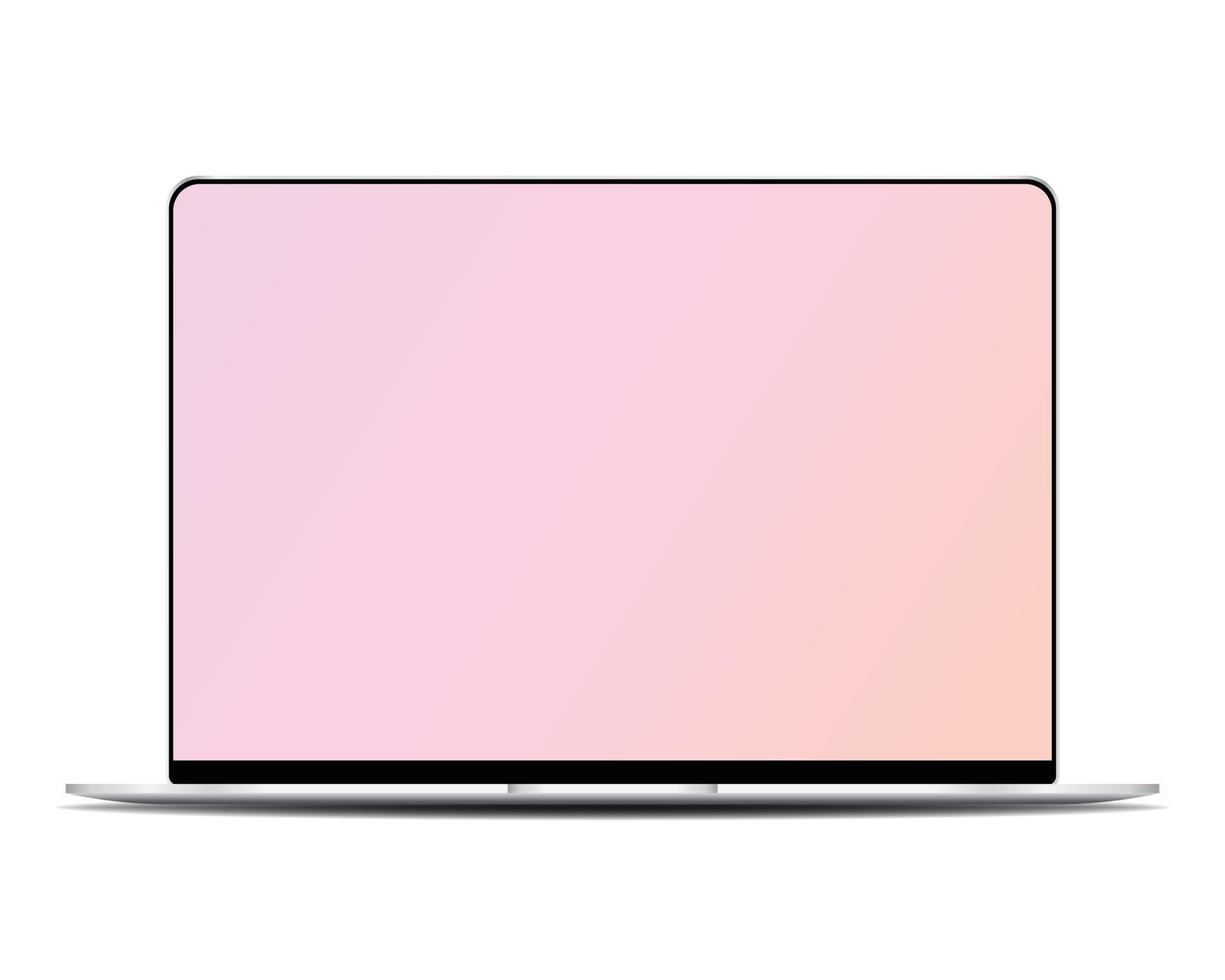 Modern laptop computer. Computer notebook mockup vector. Mockup vector isolated. Template design. Realistic vector illustration.