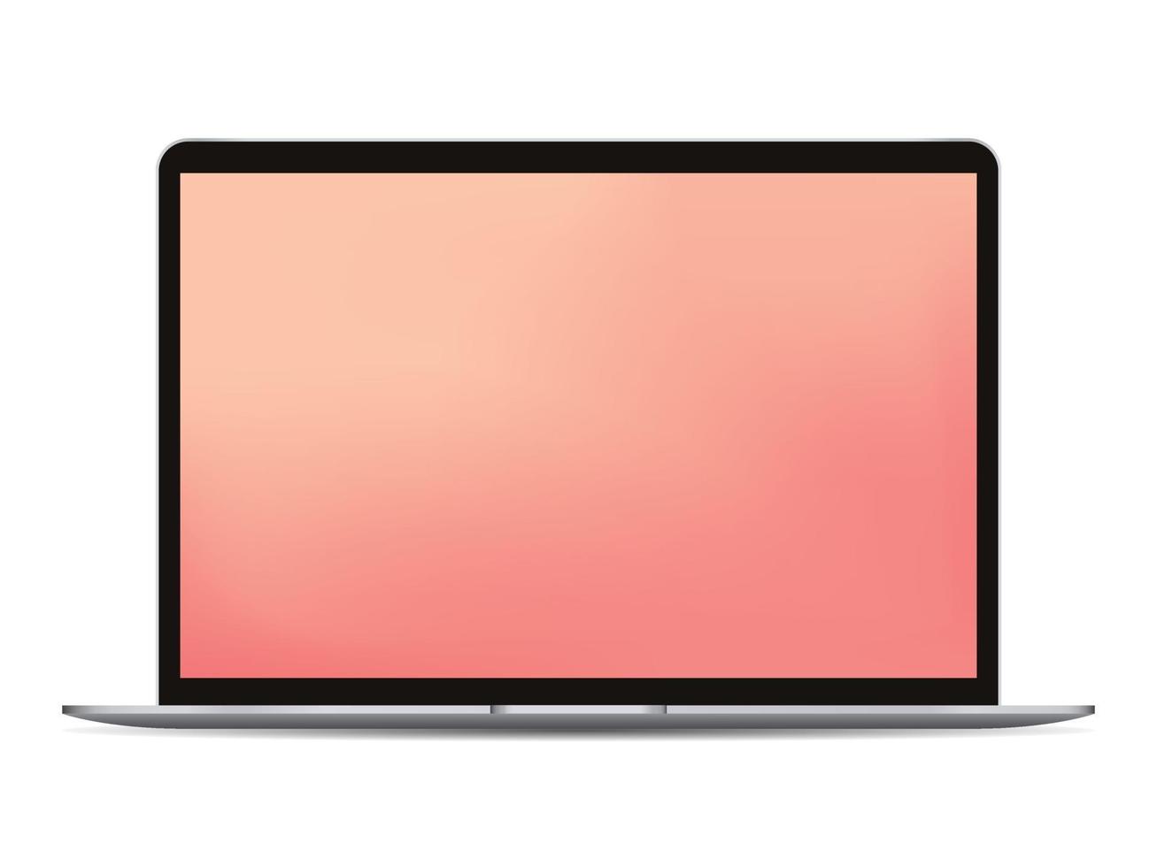 Modern laptop computer. Computer notebook mockup vector. Mockup vector isolated. Template design. Realistic vector illustration.