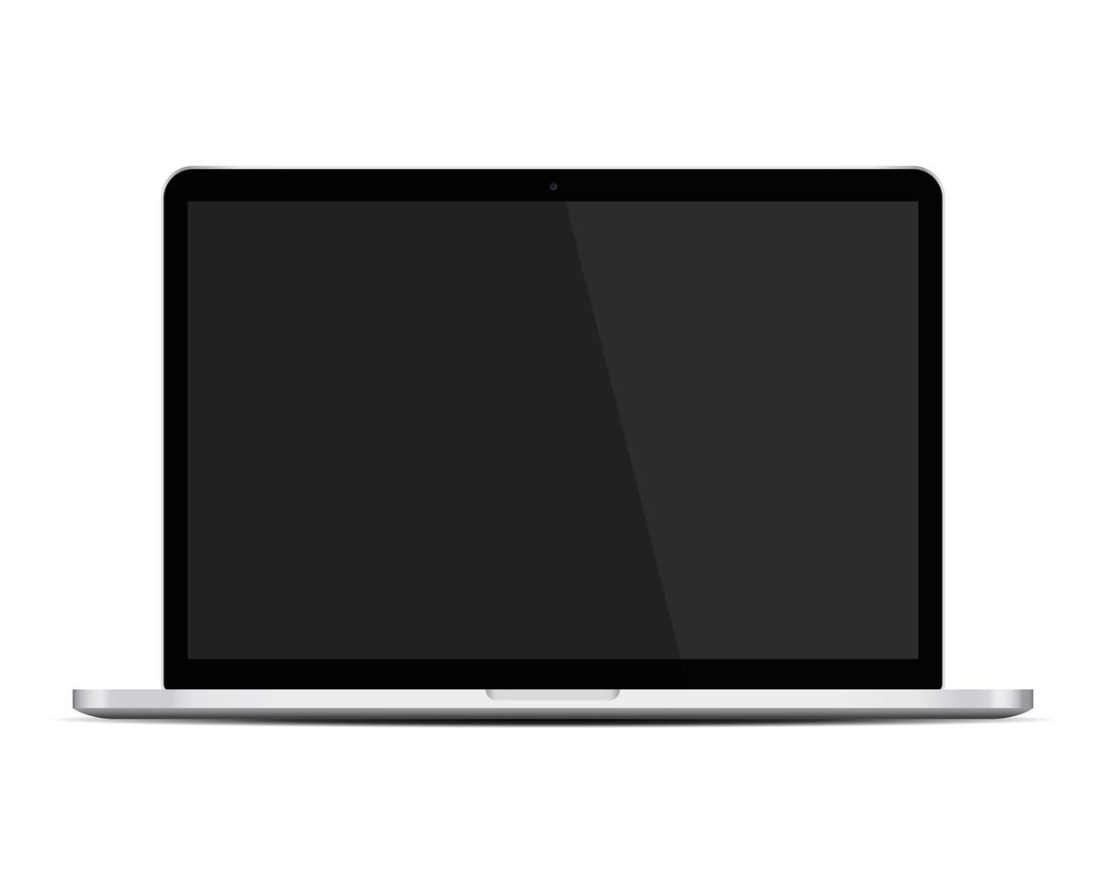 Modern laptop computer. Computer notebook mockup vector. Mockup vector isolated. Template design. Realistic vector illustration.