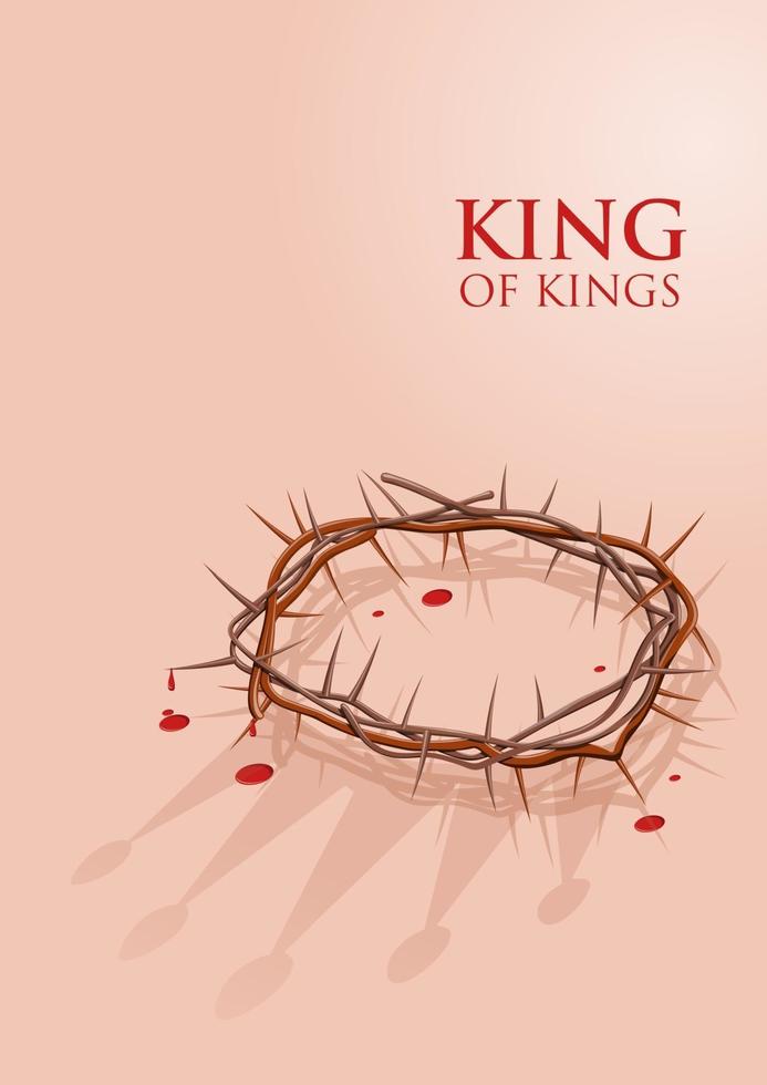 A Crown of Thorns With The Shadow of Jesus' True Crown vector