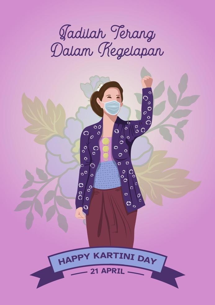 feliz celebración del día de kartini vector