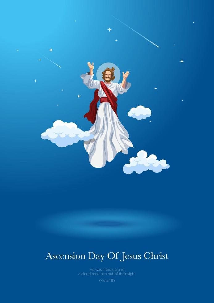 día de la ascensión de jesucristo vector