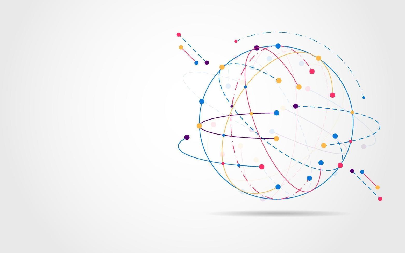 Global network connection. World map point and line composition concept of global business. Vector Illustration