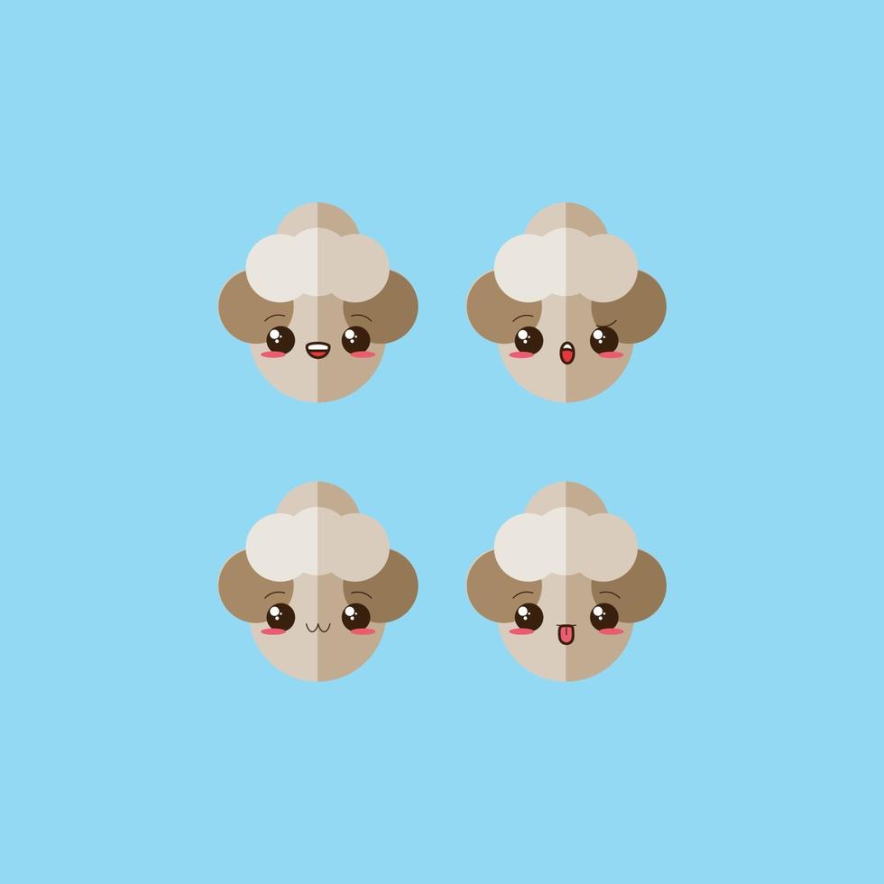 cute sheep character vector