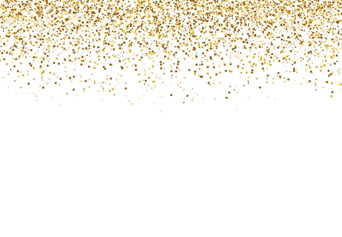 Sparkling glitter. Falling gold dust isolated on white background for Party, Wedding, Posters, Card, Christmas, New Year, Happy birthday. Vector illustration