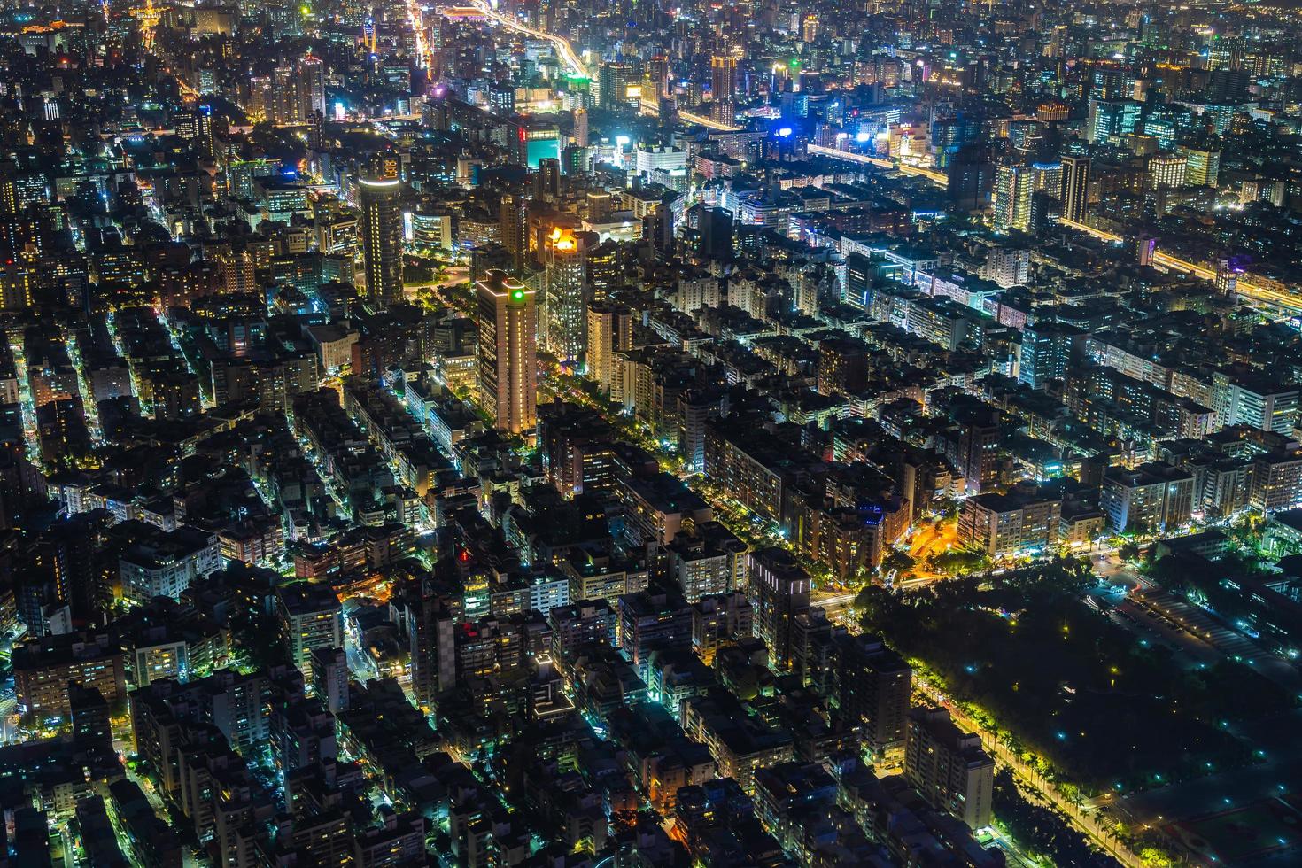 vista de la ciudad de taipei, taiwán foto