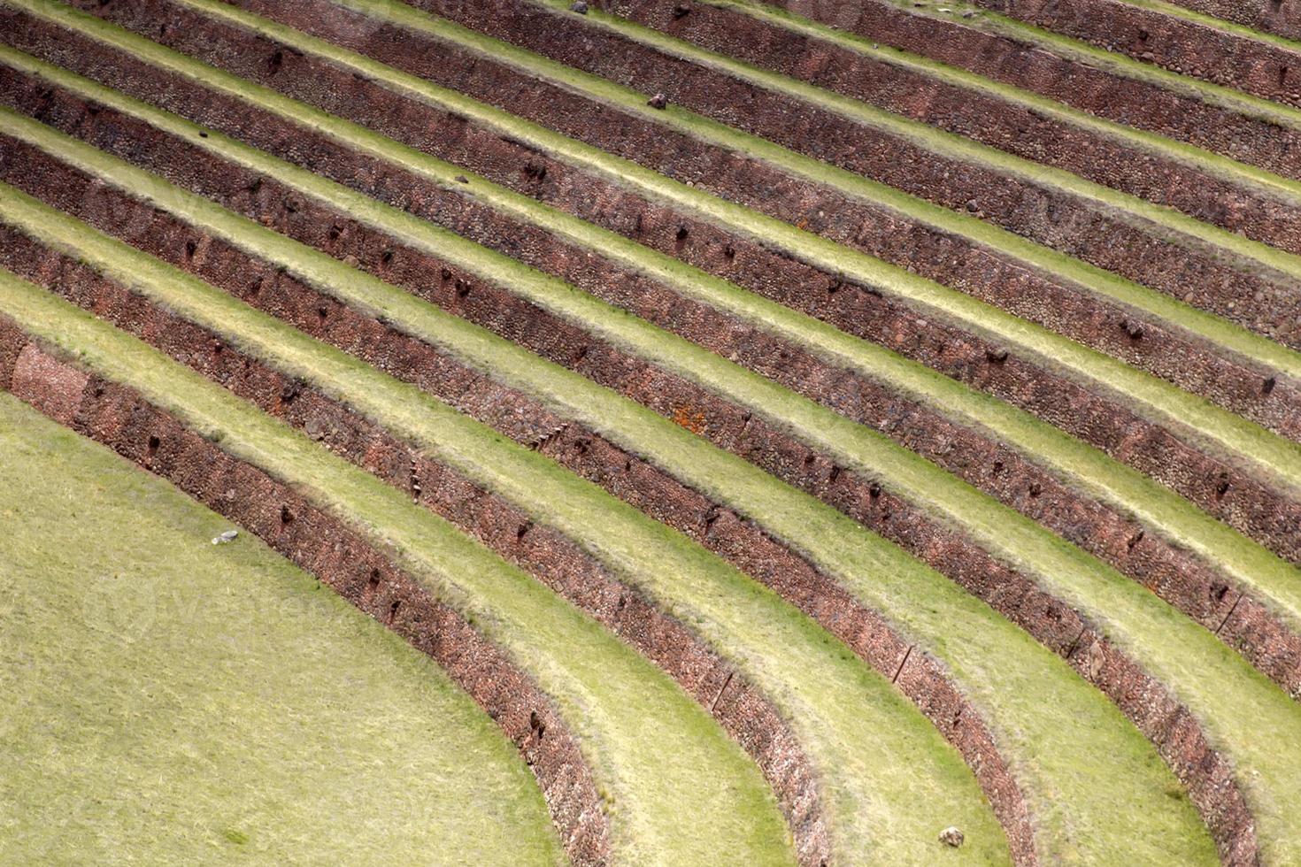 Agricultural terraces in Pisac, Peru photo