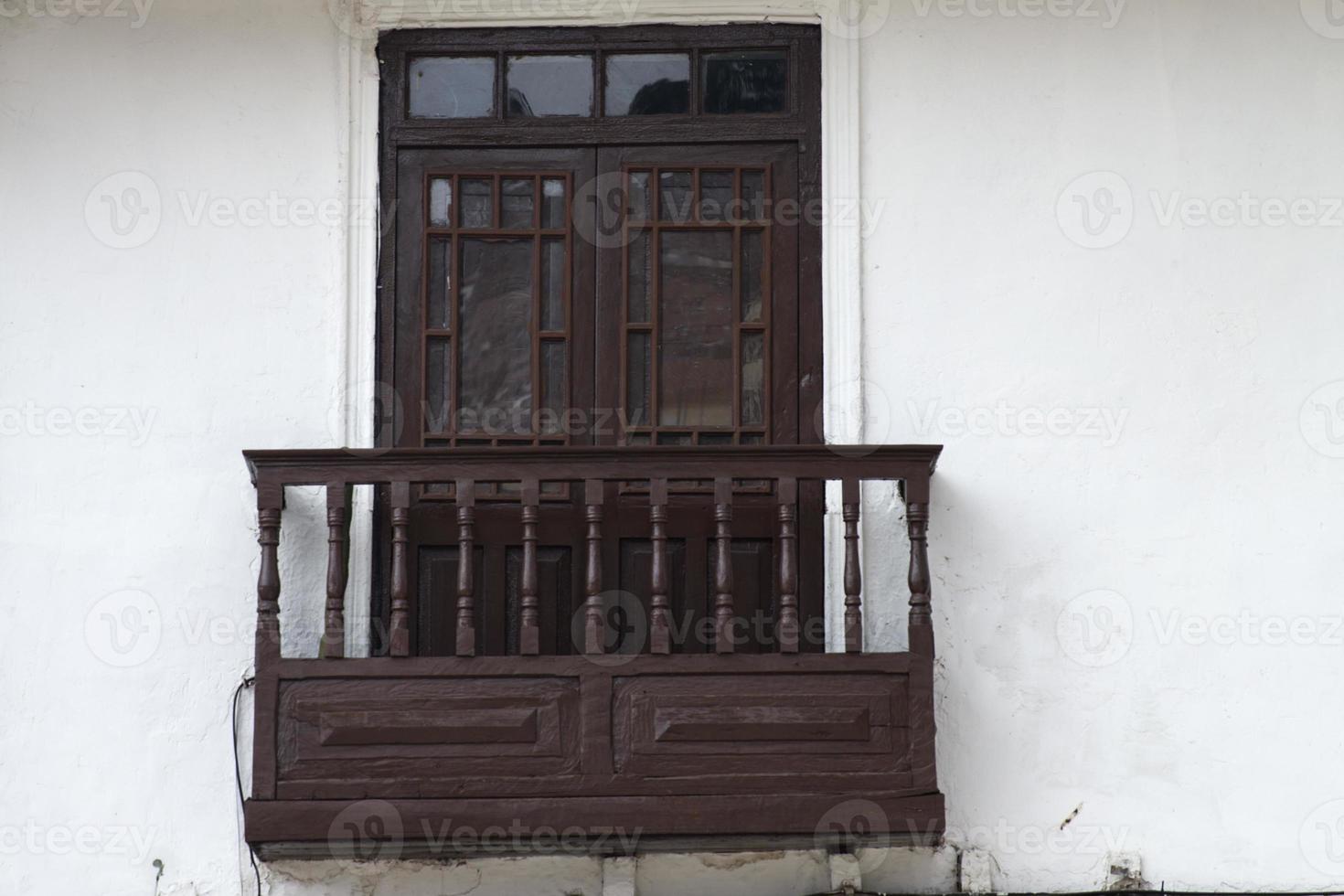 Traditional window from Cusco, Peru photo