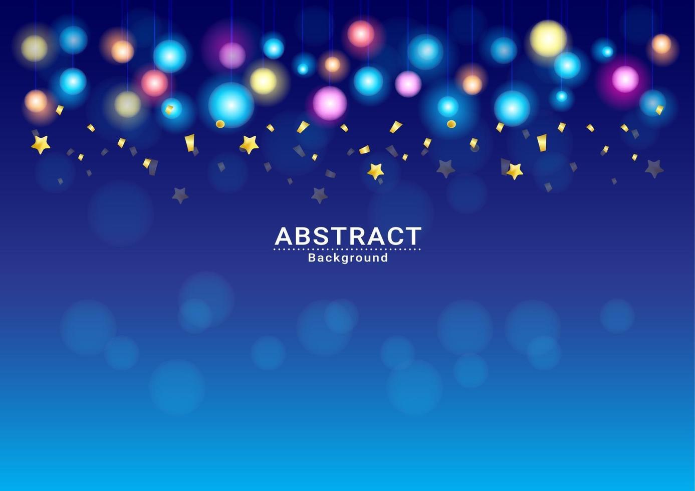 background Celebration  Dark blue holiday with  light and confitti vector