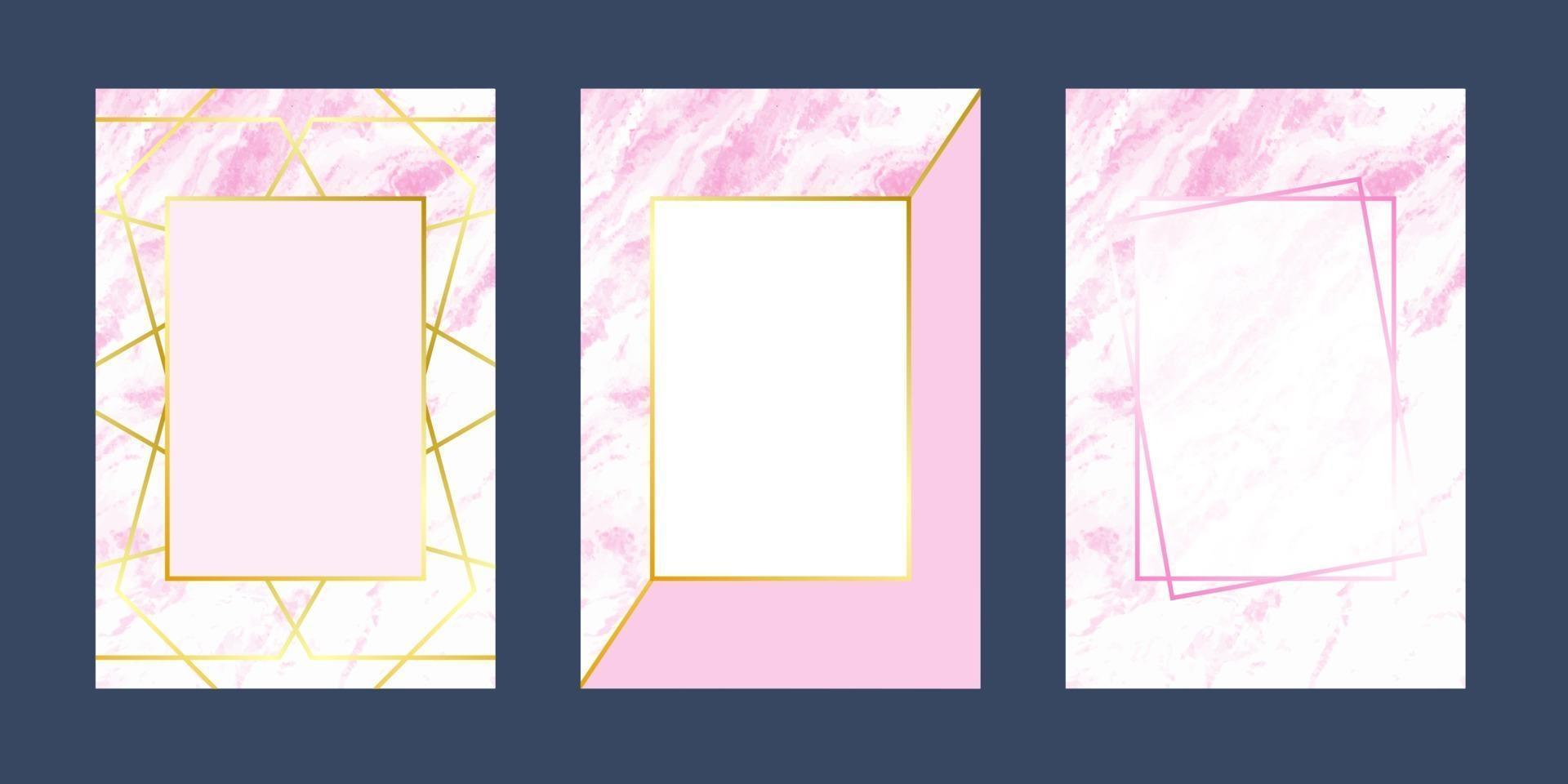 invitation cards pink white  marble  line luxury texture for text message and geometric  template vector