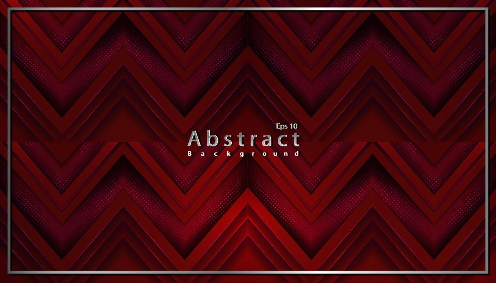 luxury abstract red dark modern background with papercut decoration vector