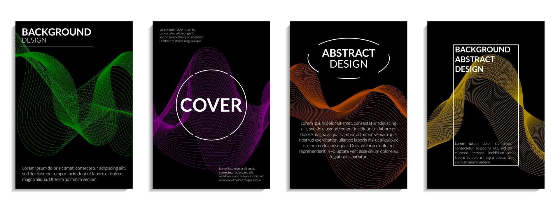 Modern abstract covers set vector