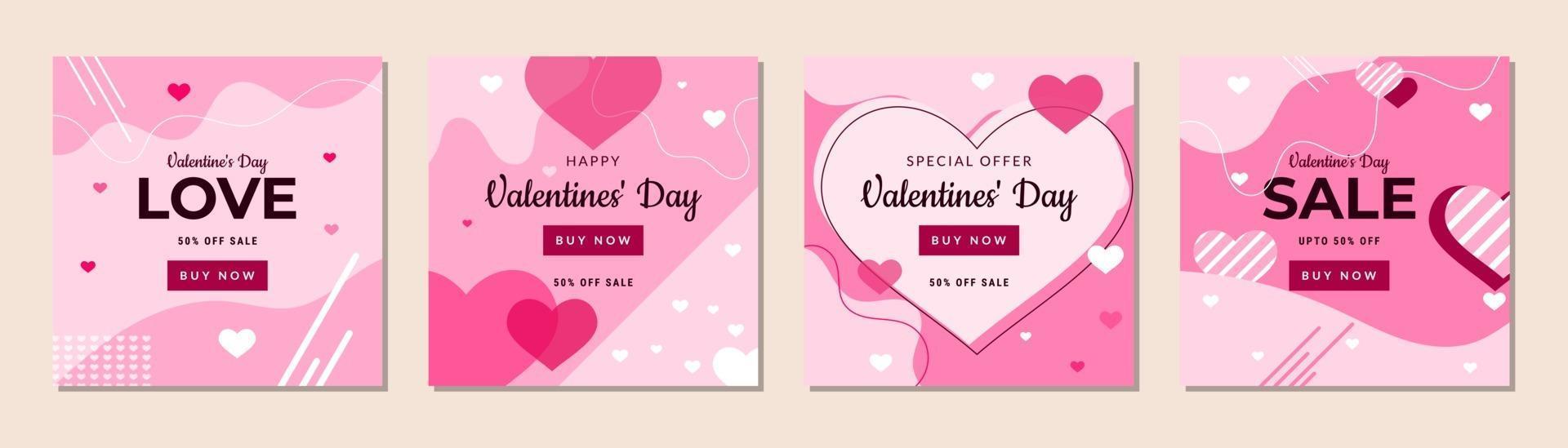 Valentine's Day Social media post vector