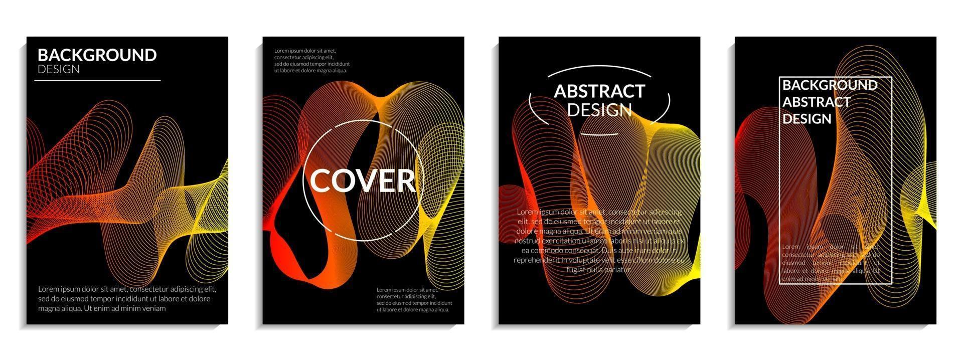 conjunto de cubiertas abstractas modernas vector