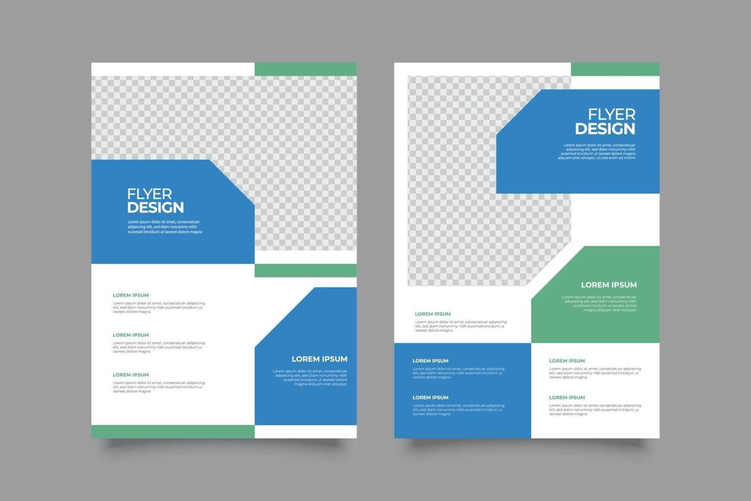 Geometric flyer podcast business template vector