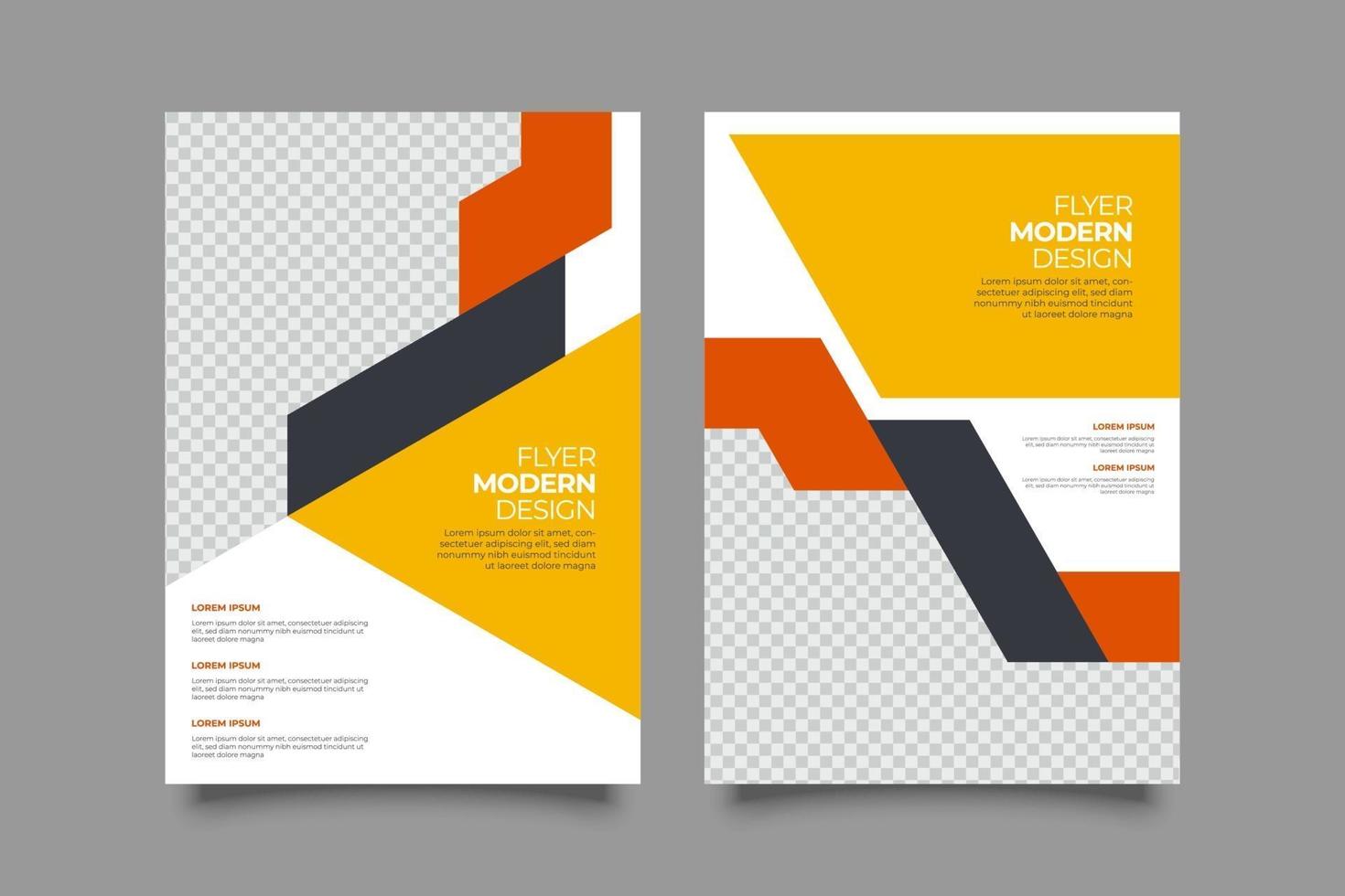 Yellow Template abstract business flyer vector