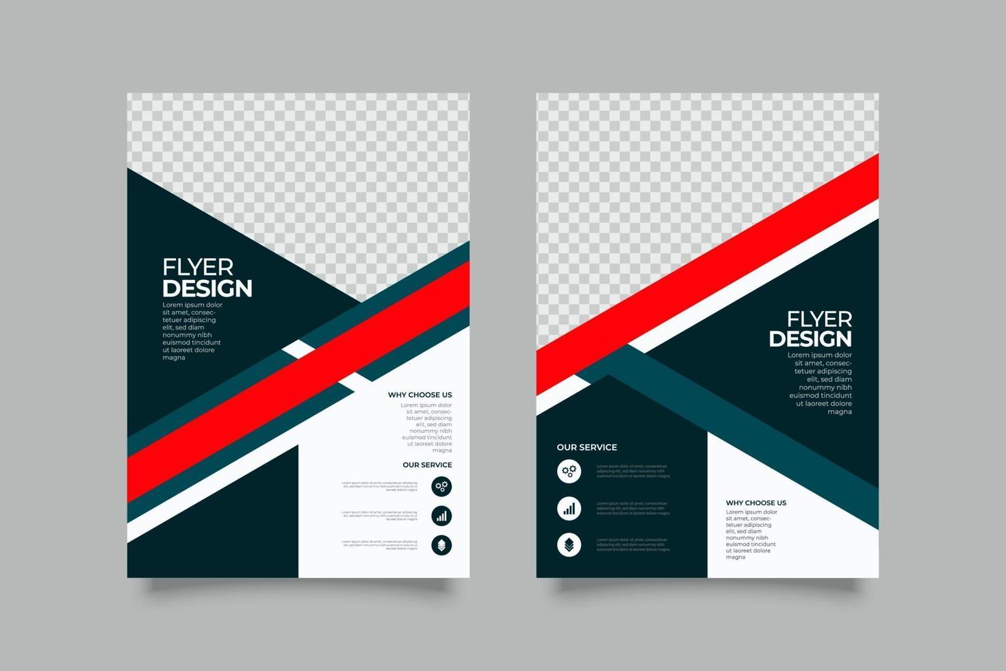 Cool template abstract business flyer vector