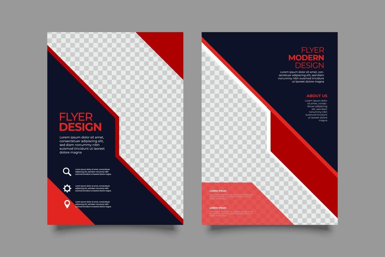 Elegant template abstract business flyer vector