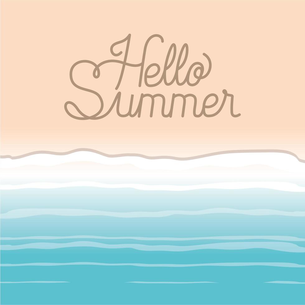 Summer sand and sea design vector