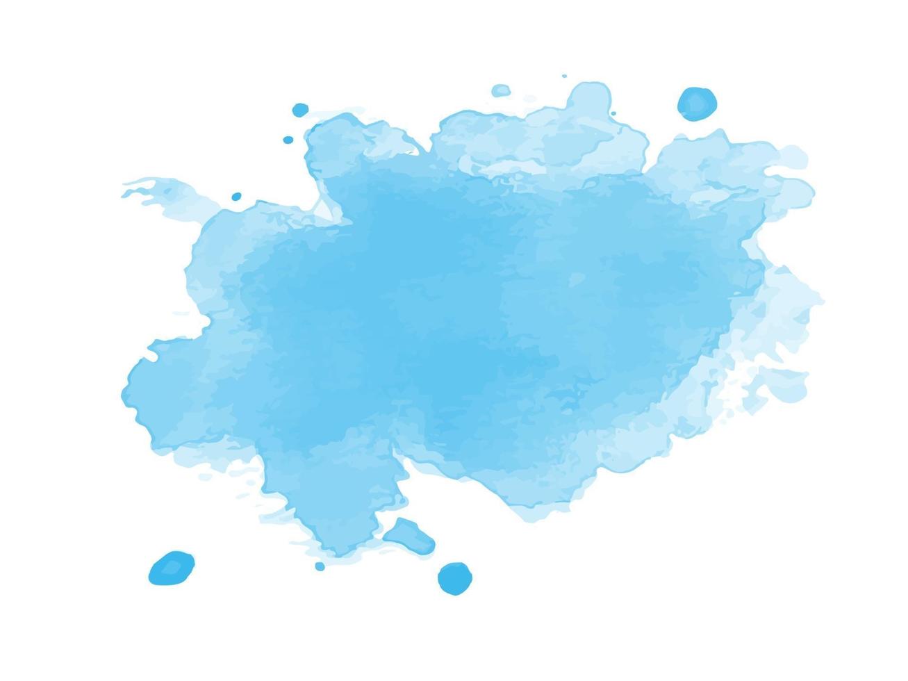 Blue watercolor splash. vector