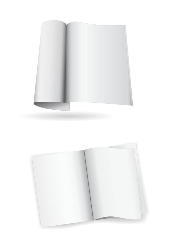 magazine open blank icon vector