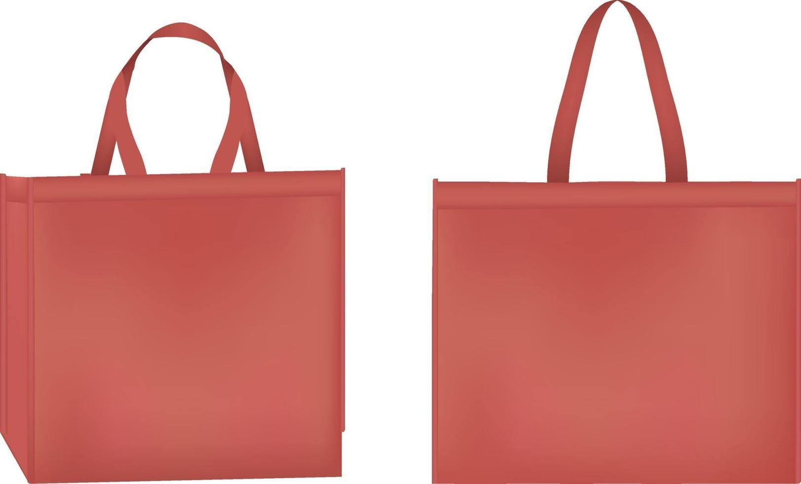 Realistic Woven bag vector