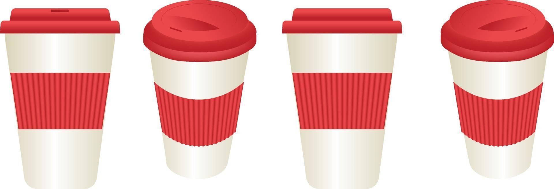 Travel mug with grip vector
